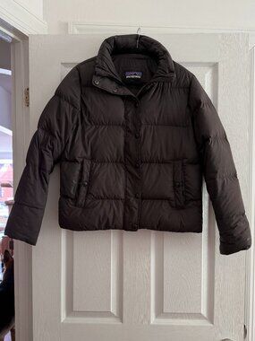 Patagonia Women's Black Silent Down Jacket in size small